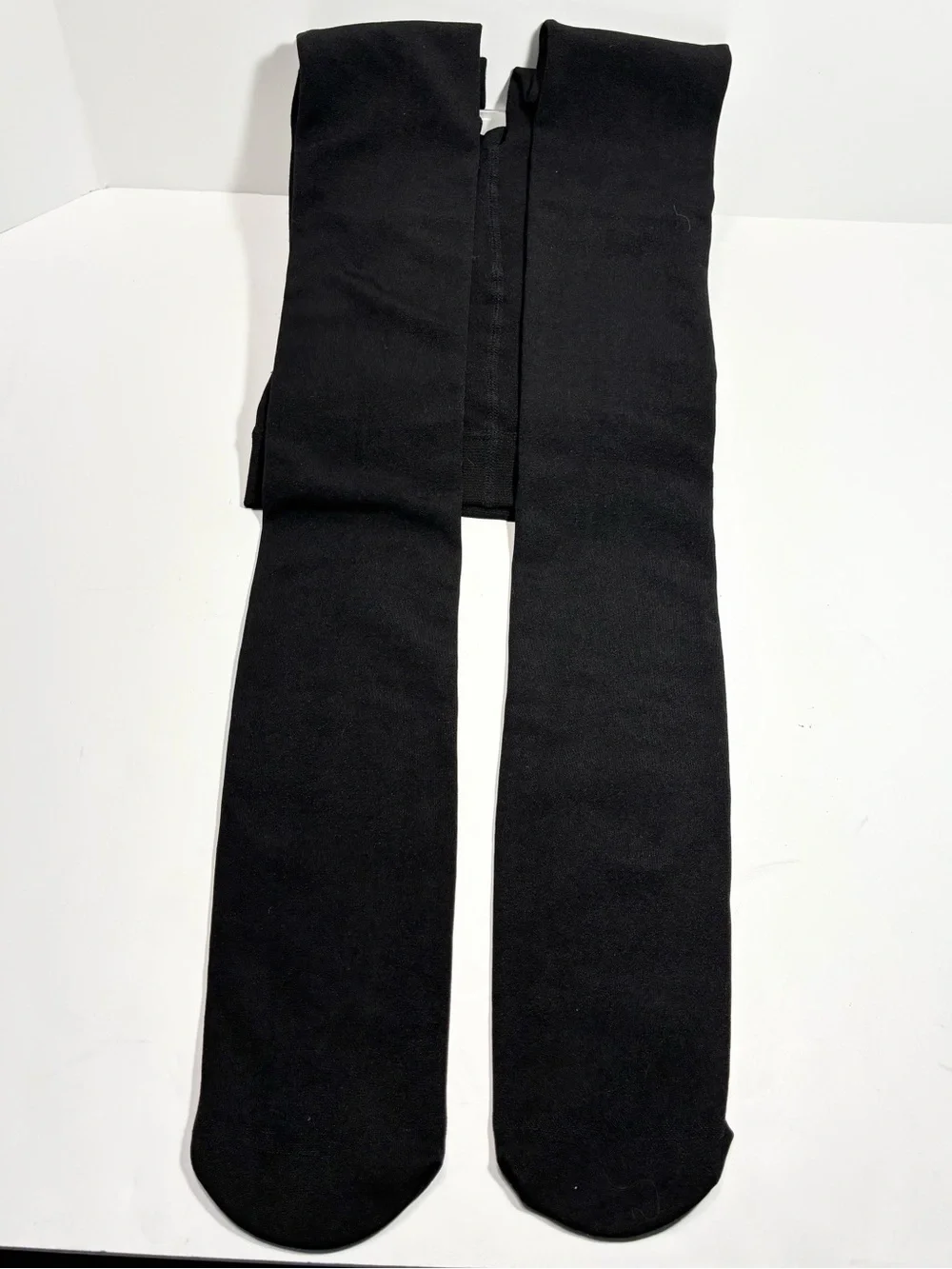 Y2K Thermal Fleece Lined Opaque Tights Black Size M/L